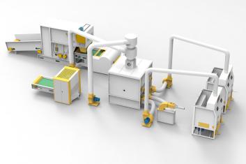 Dây chuyền trộn và chiết rót bọt biển sợi HJ-500